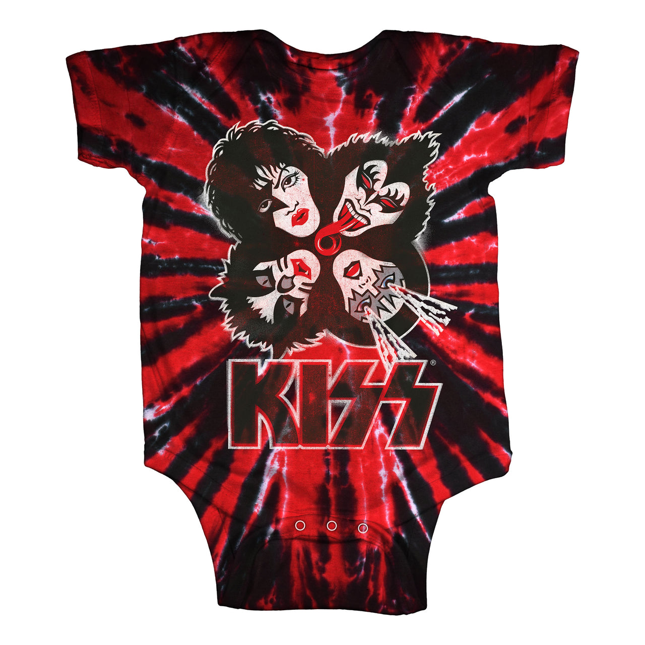KISS Burst Tie-Dye Onesie