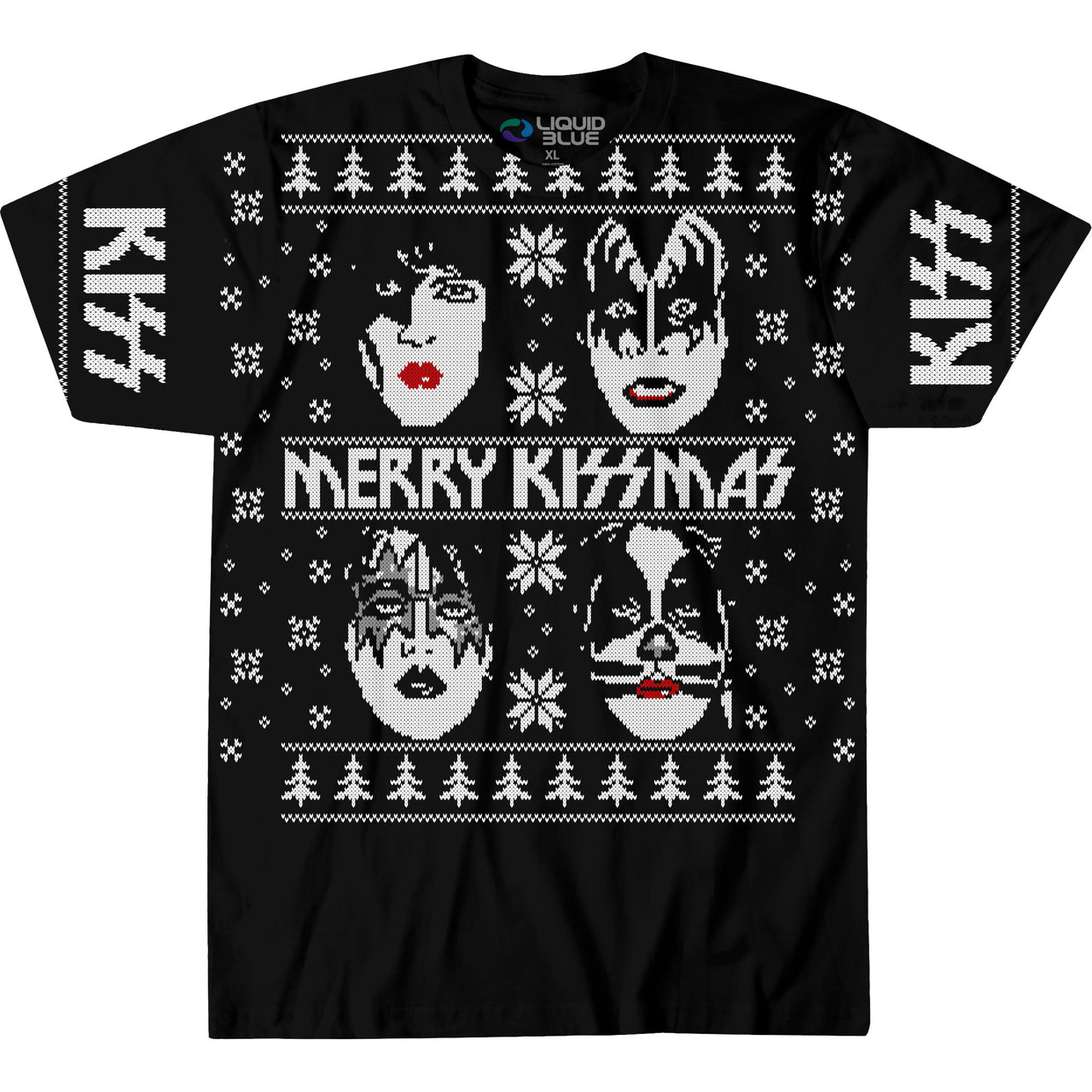 Merry KISSmas Black T-Shirt