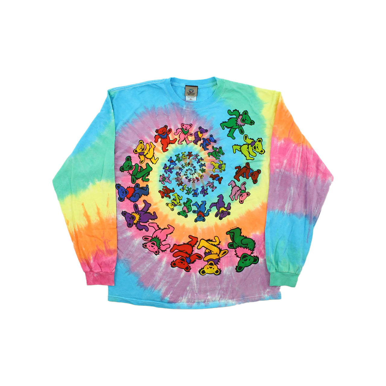 Spiral Bears Tie-Dye Long Sleeve T-Shirt