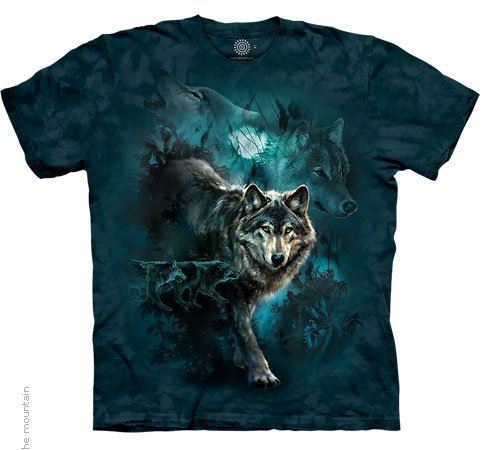 NIGHT WOLVES COLLAGE T-SHIRT