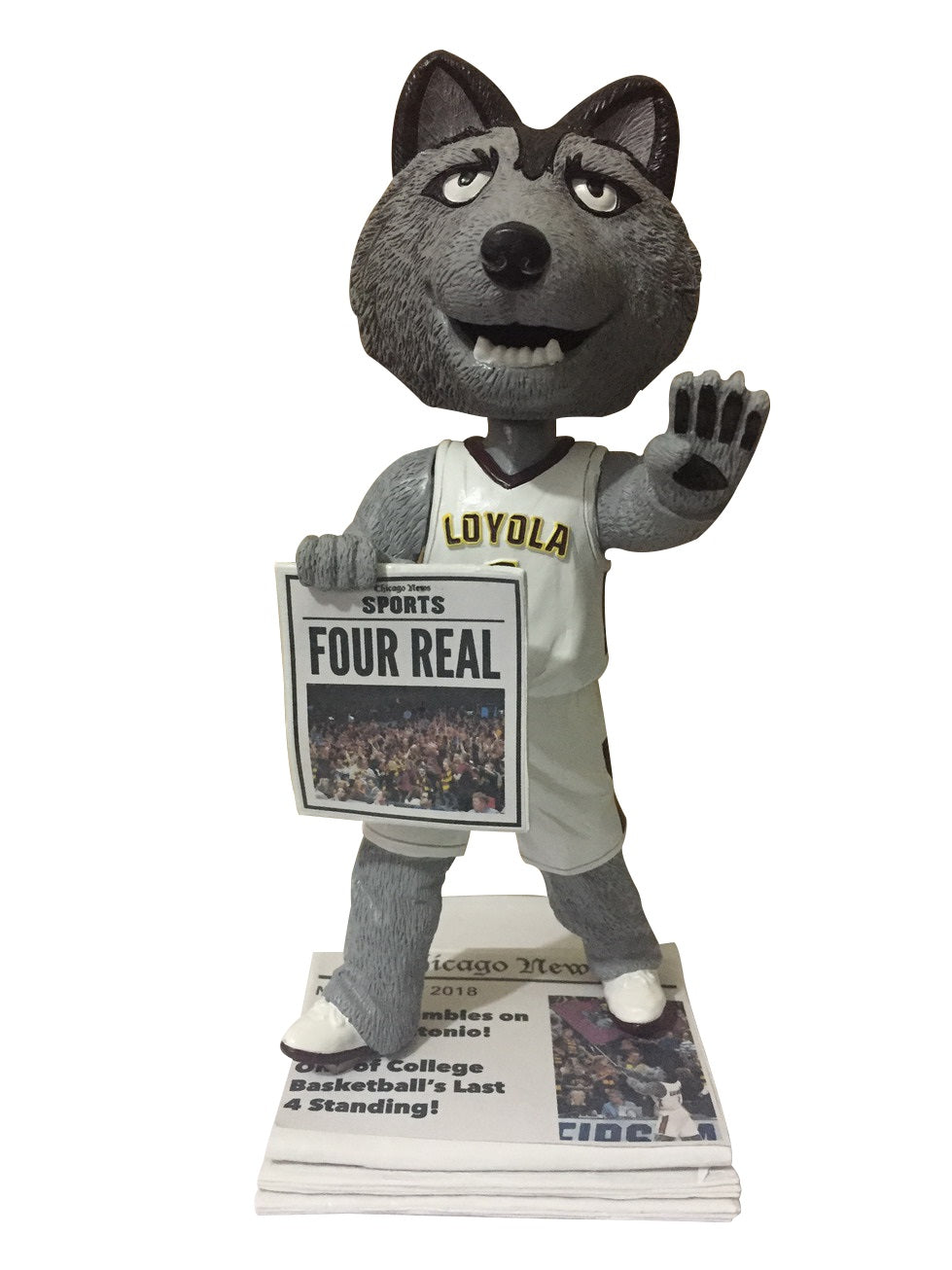 Loyola Final Four Newspaper Base Bobblehead