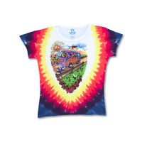 Thumbnail for Summer Tour Bus Tie-Dye Juniors Long Length T-Shirt