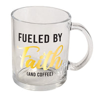 Thumbnail for Fueled By Faith (And Coffee) 17.5oz Glass Mug – 4 PC PPK
