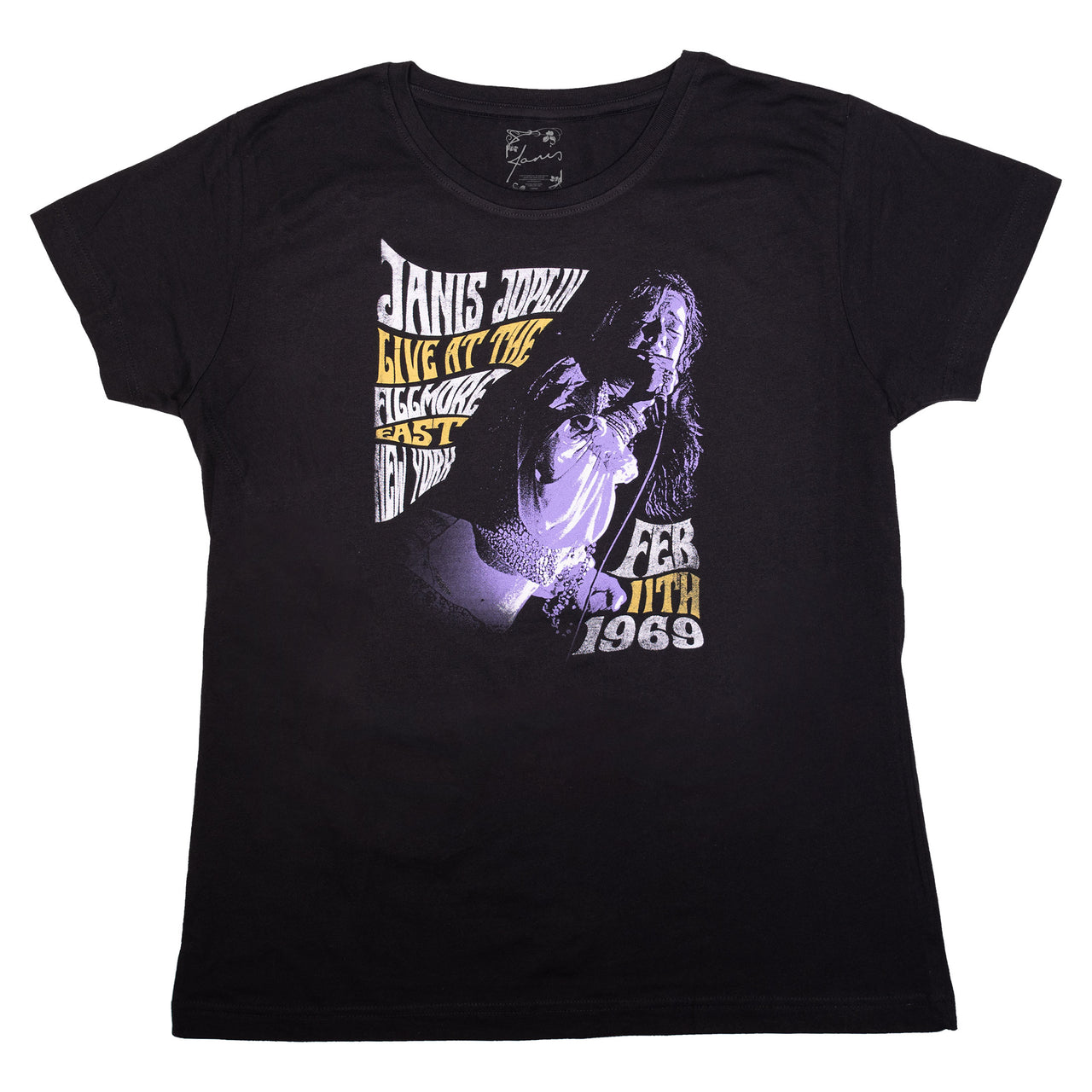 Fillmore East 68 Womens Long Length Black T-Shirt