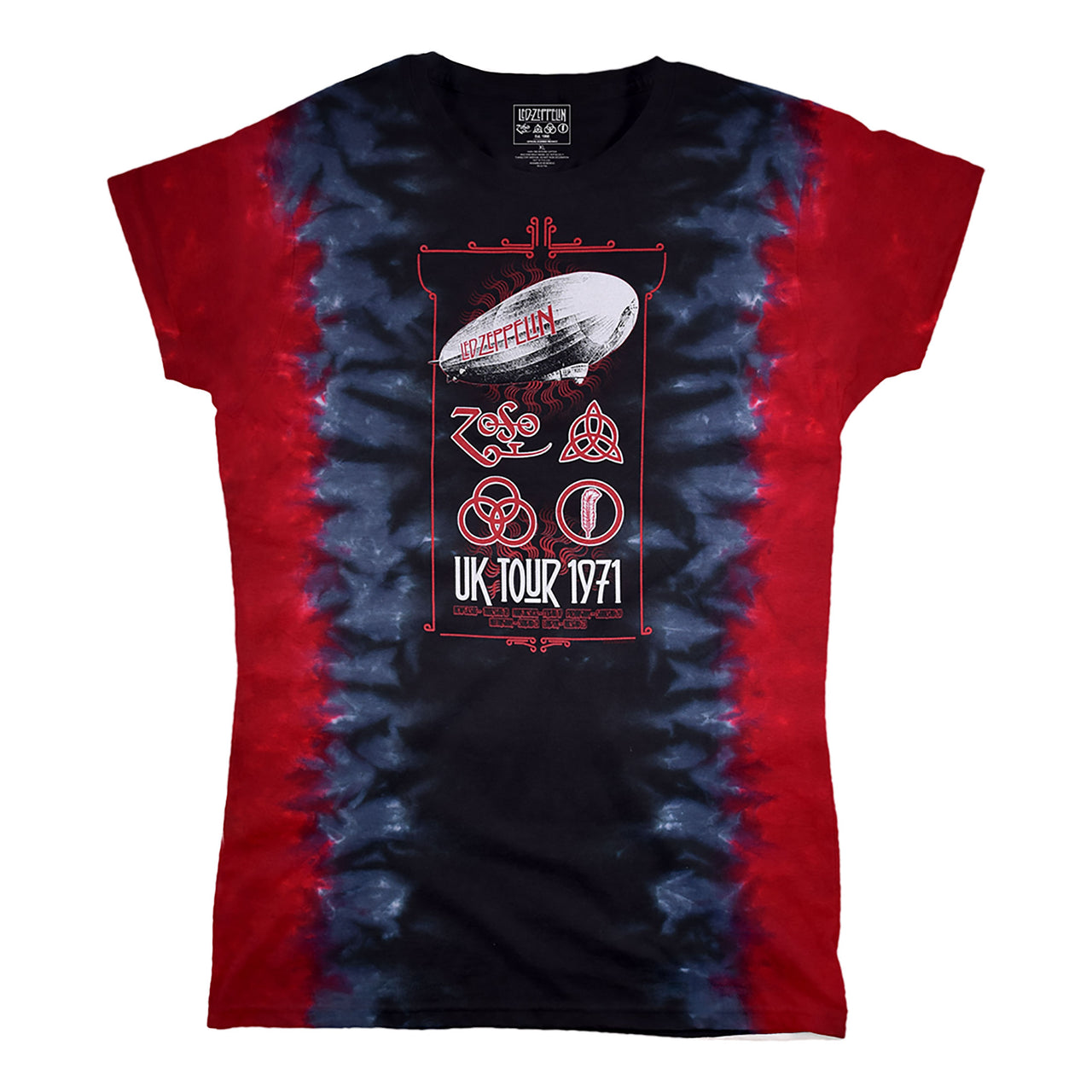 Uk Tour 1971 Tie-Dye Juniors Long Length T-Shirt