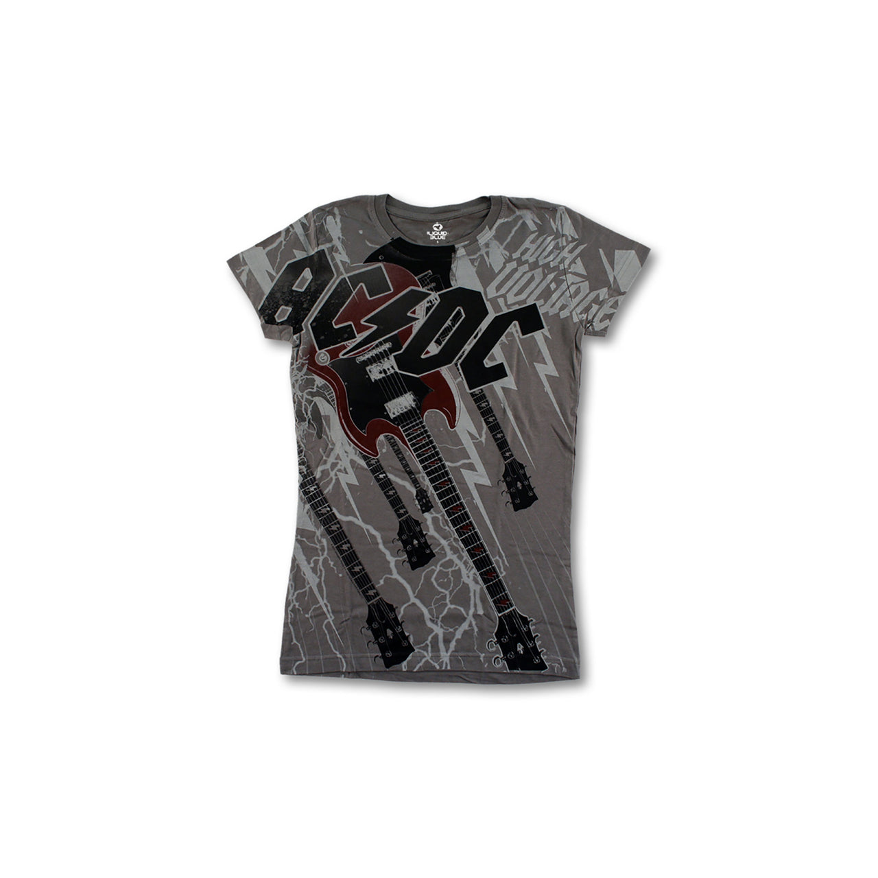 High Voltage Grey Juniors Long Length T-Shirt