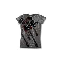 Thumbnail for High Voltage Grey Juniors Long Length T-Shirt