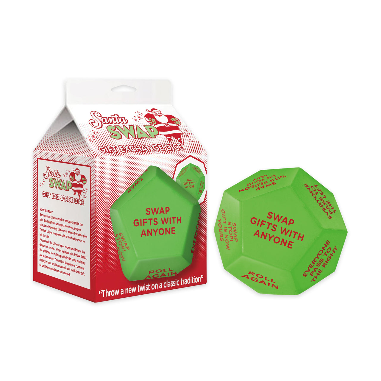 Santa Swap Gift Exchange Oversized Dice (Packaged) – 3 PC PPK