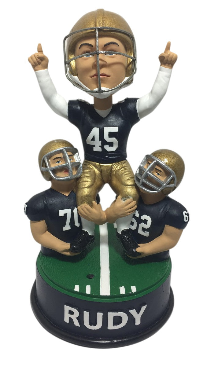 Rudy Ruettiger Notre Dame Fighting Irish Talking Celebration Bobblehead NCAA