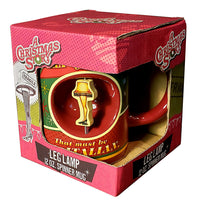 Thumbnail for A Christmas Story Fra Gee Lay Leg Lamp Spinner Ceramic Mug (Burgundy with Almond Interior) – 4 PC PPK