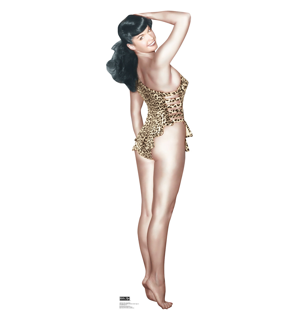 Bettie Page - Leopard Swim Suit Cardboard Cutout