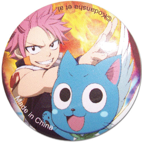 FAIRY TAIL- NATSU AND HAPPY BUTTON
