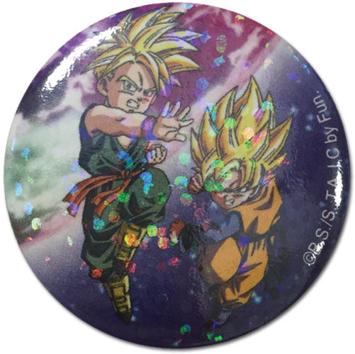 DRAGON BALL Z - SS TRUNKS AND  GOTEN GLITTER BUTTON