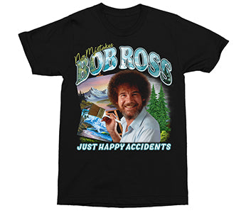 BOB ROSS NO MISTAKES T-SHIRT- 3 PC PPK ($10.00 EACH)