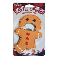 Thumbnail for Gingerbread Man Magnet Backed Bottle Opener (packaged) – 4 PC PPK ($5.30 each)