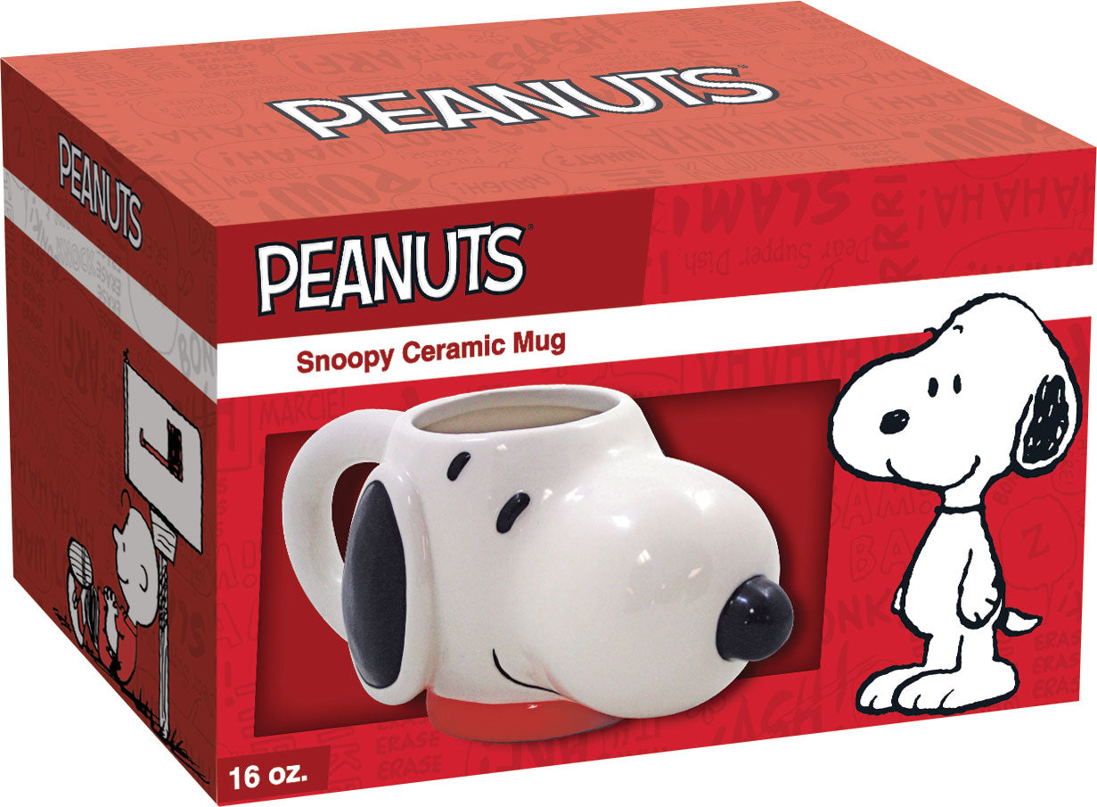 Peanuts Snoopy Molded Head Ceramic Mug (Holiday Packaging / Boxed) – 4 PC PPK