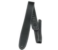 Thumbnail for Black Double Stitched Leather Guitar Strap