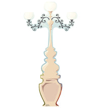 Thumbnail for Life-size Ornate Paris Street Lamp Cardboard Cutout