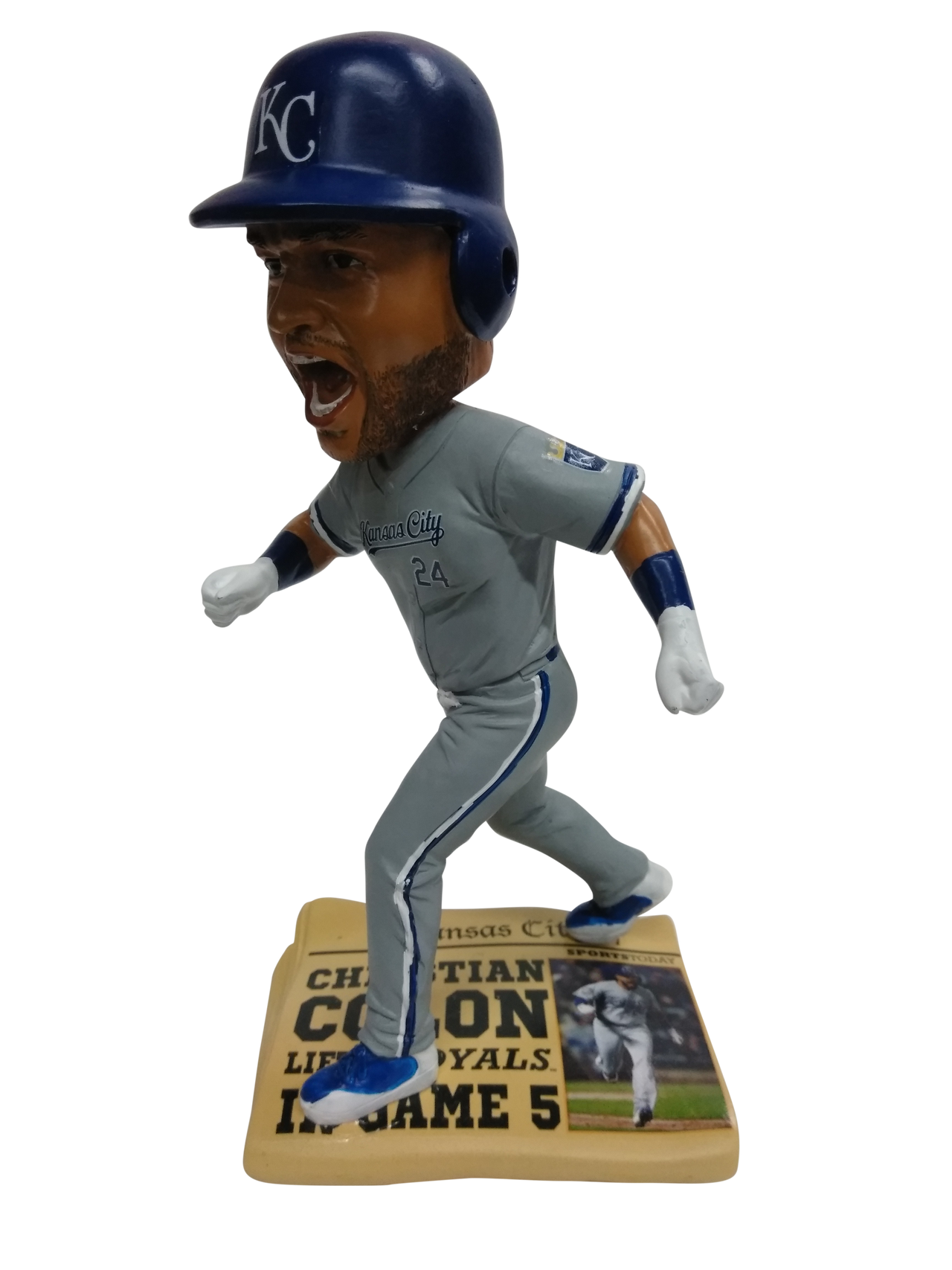 Christian Colon Royals 2015 World Series Newspaper Base Bobblehead only 360