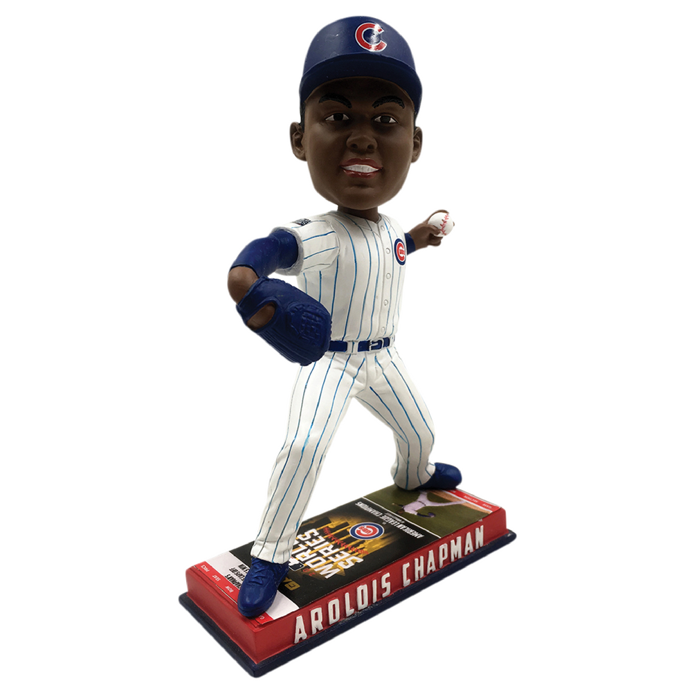 Aroldis Chapman Chicago Cubs 2016 World Series Ticket Base Bobblehead MLB