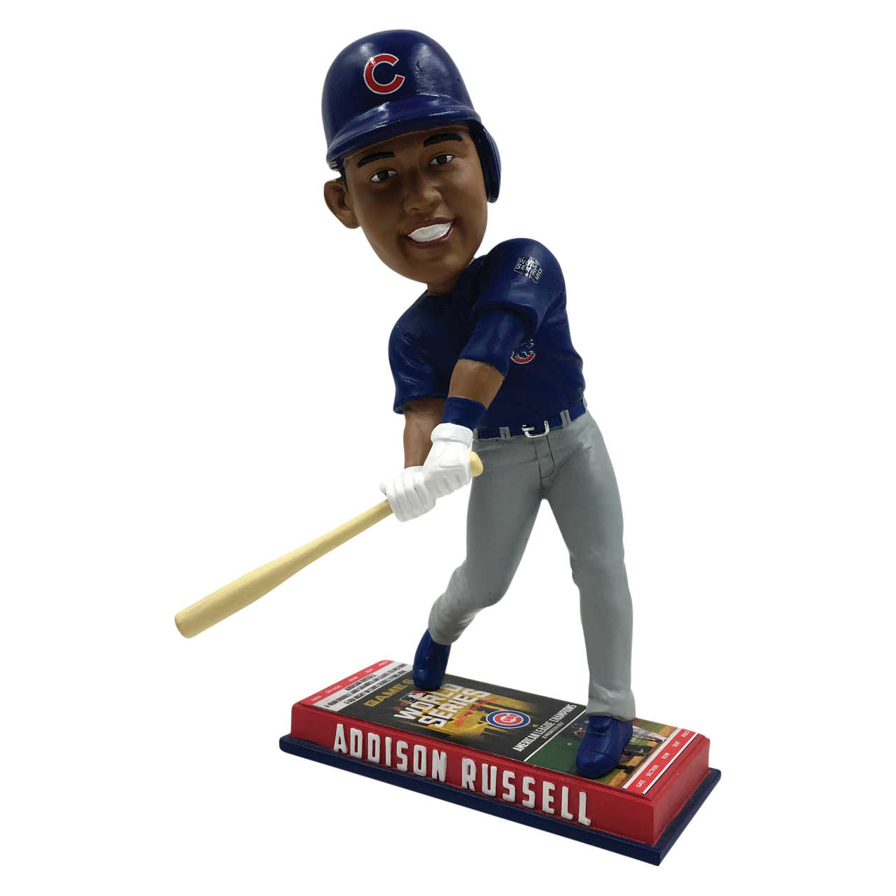 Addison Russell Chicago Cubs 2016 World Seies Ticket Base Bobblehead MLB