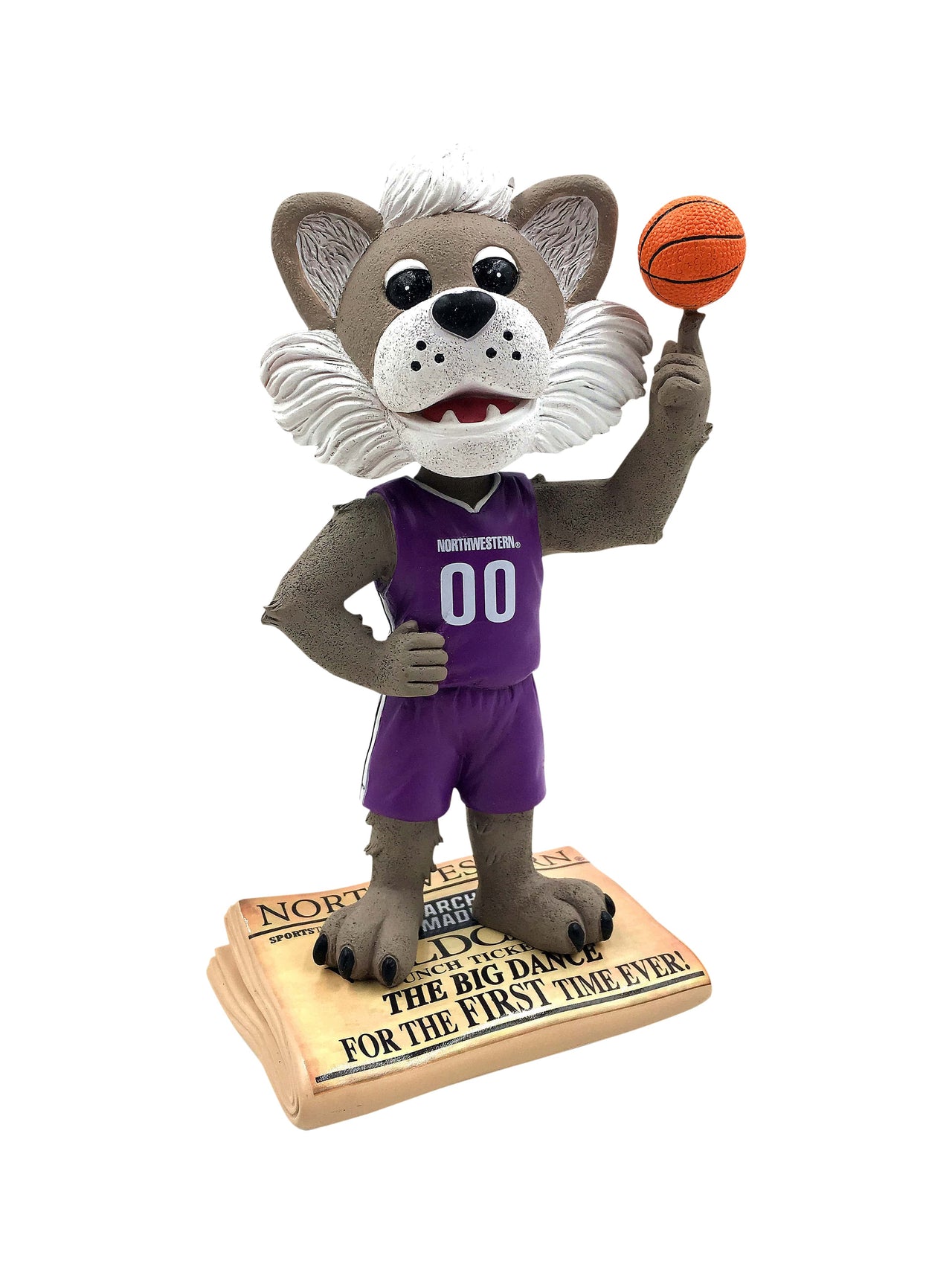Willie the Wildcat Northwestern Wildcats 2017 NCAA Tournament Bobblehead #/216