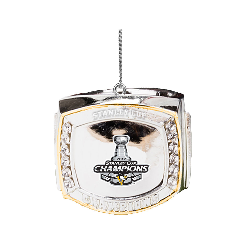 Pittsburgh Penguins 2017 Stanley Cup Champions Ring Ornament NHL
