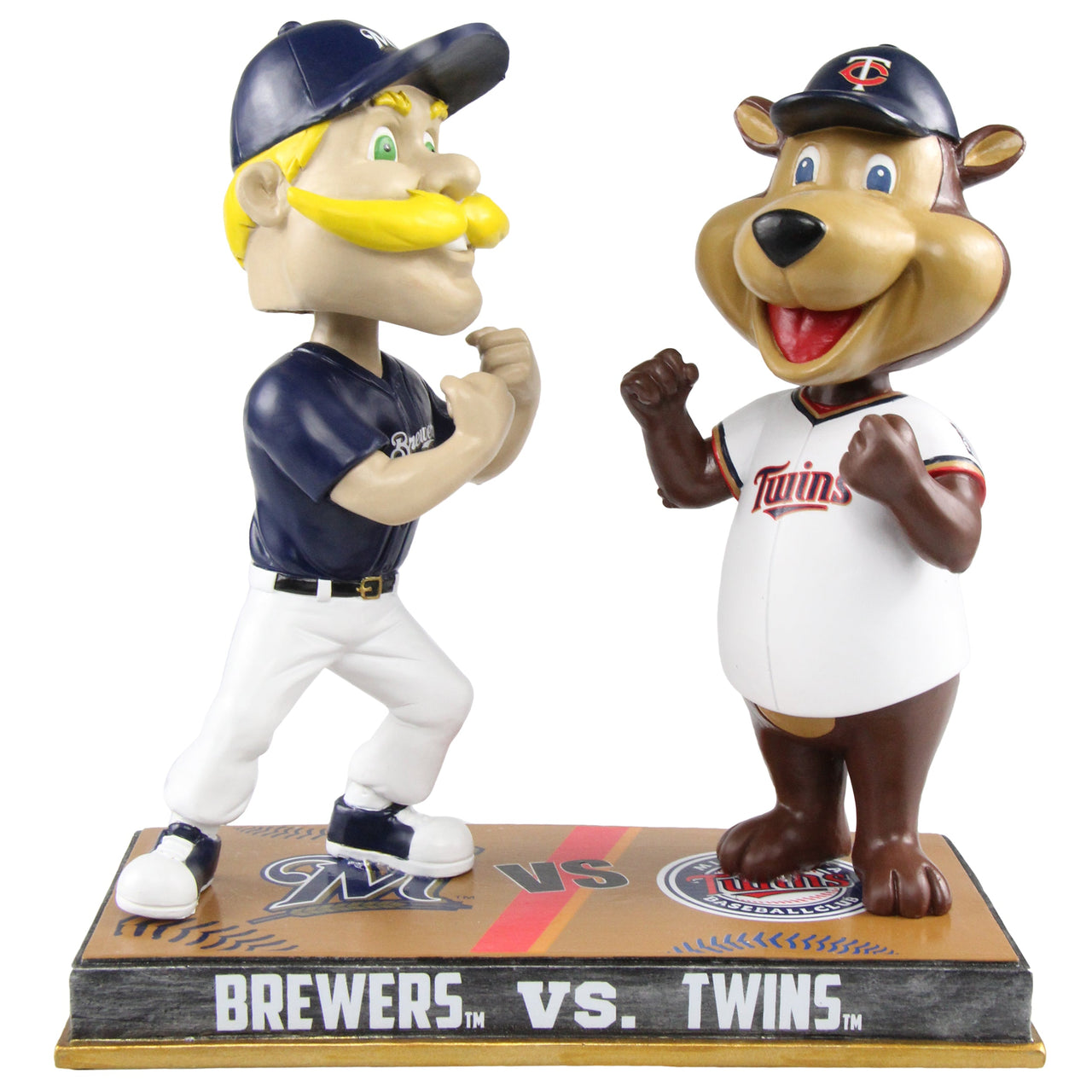 Milwaukee Brewers and Twins Bernie Brewer and T.C. Bear Rivalry Bobblehead MLB