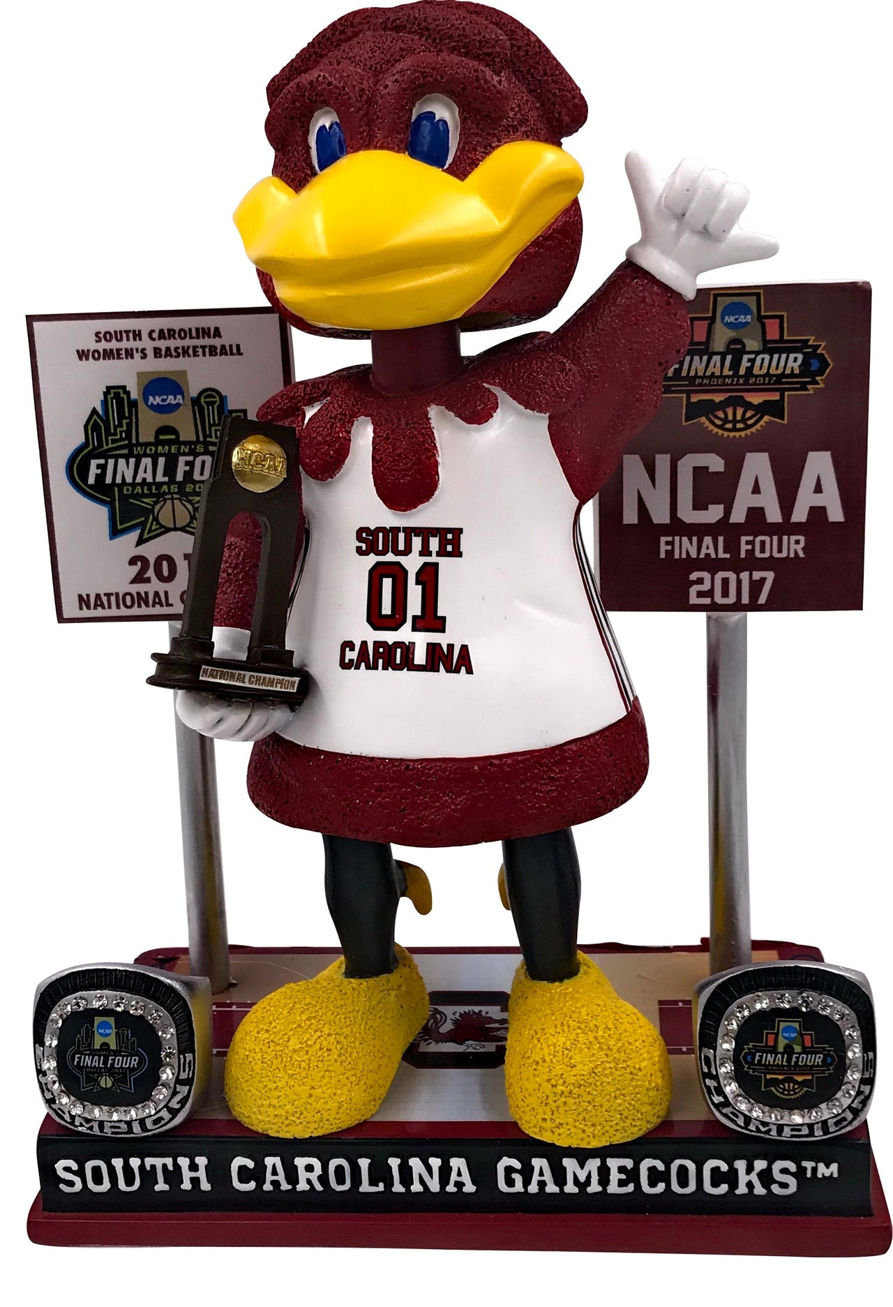 South Carolina Gamecocks Men's and Women's Final Four Mascot Bobblehead NCAA