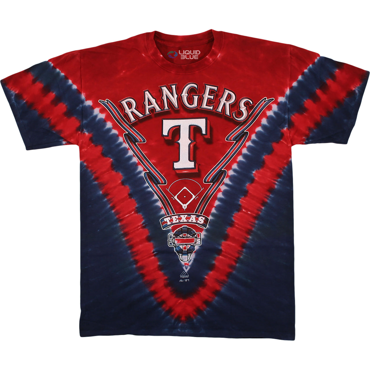 Texas Rangers V Tie-Dye T-Shirt
