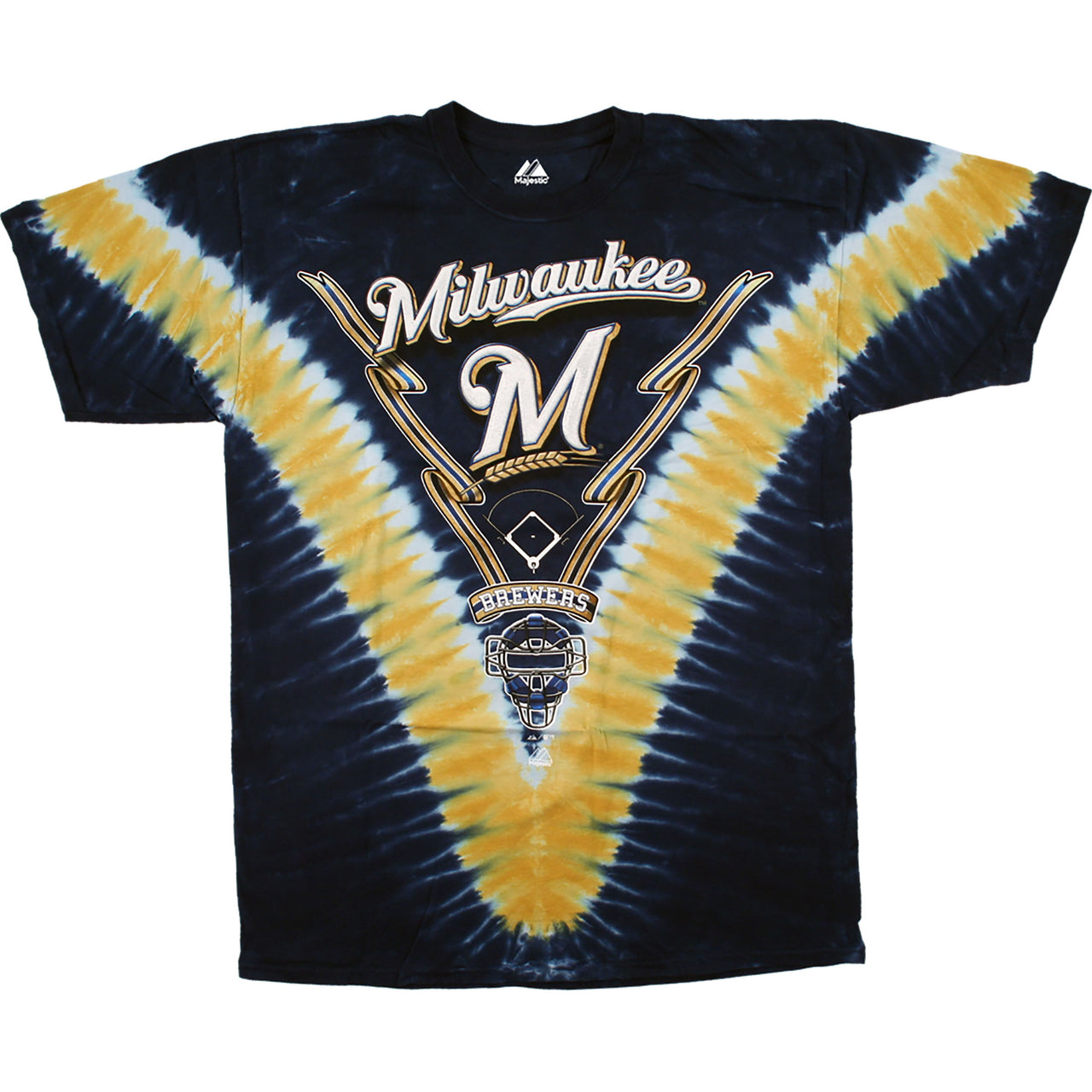 Milwaukee Brewers V Tie-Dye T-Shirt