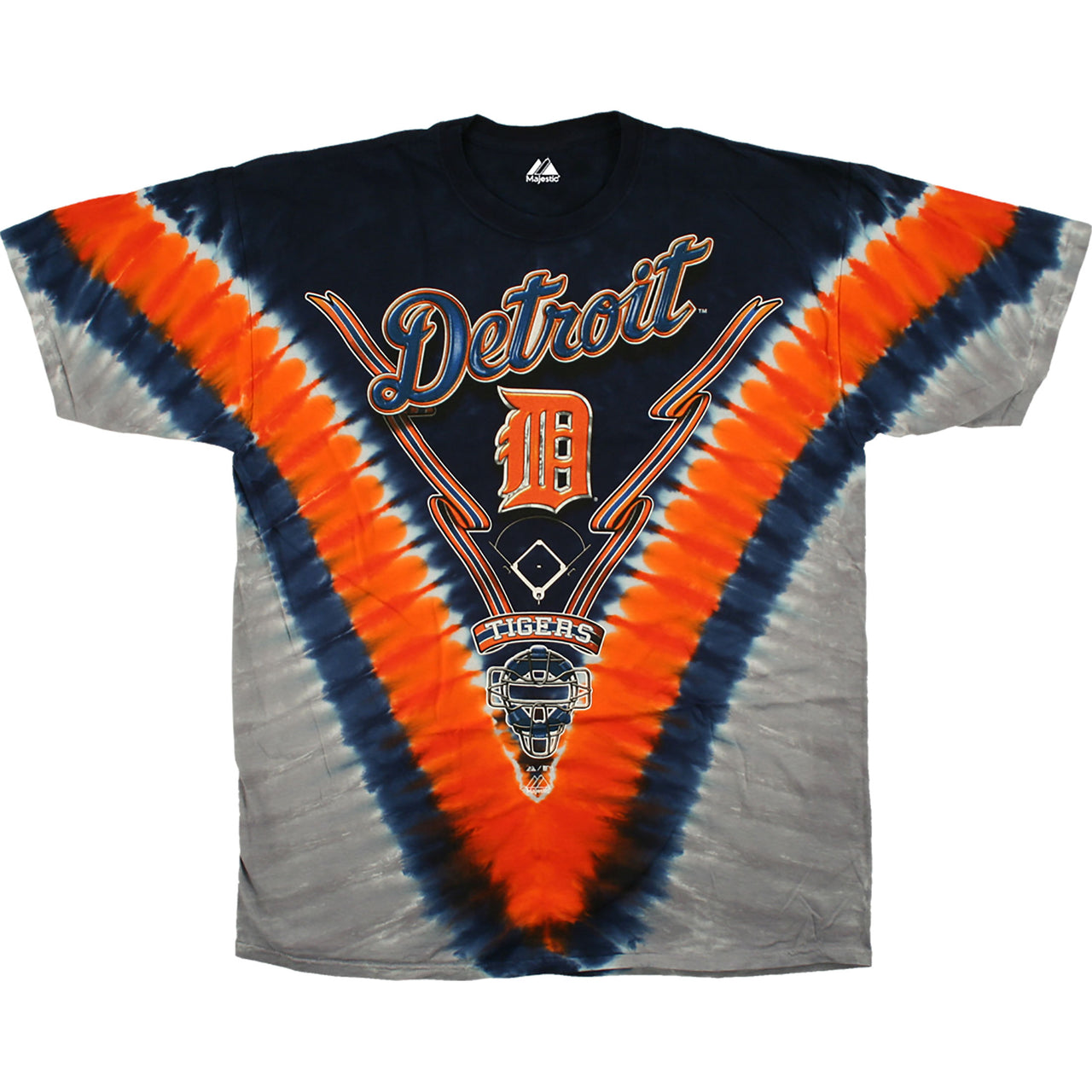 Detroit Tigers V Tie-Dye T-Shirt