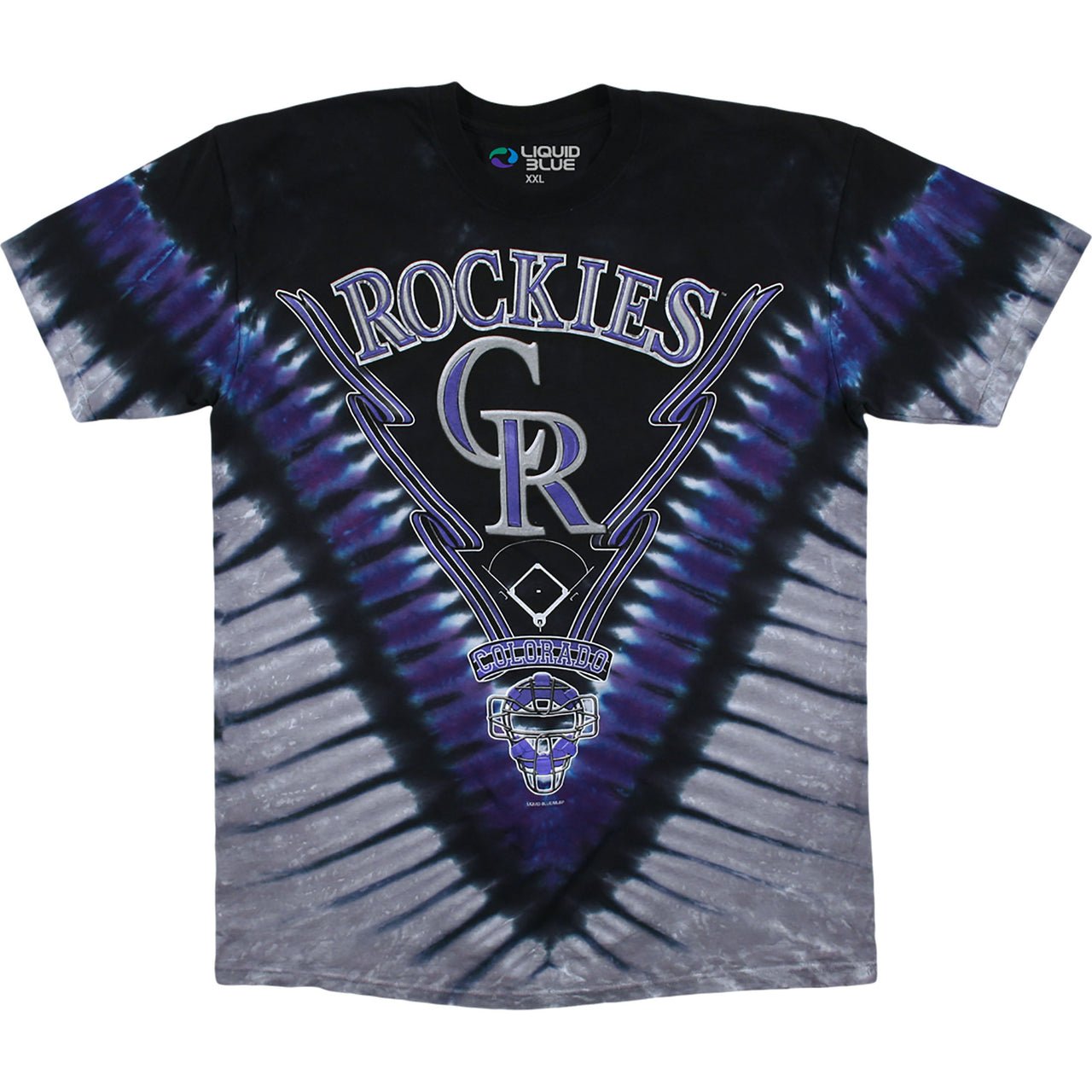 Colorado Rockies V Tie-Dye T-Shirt