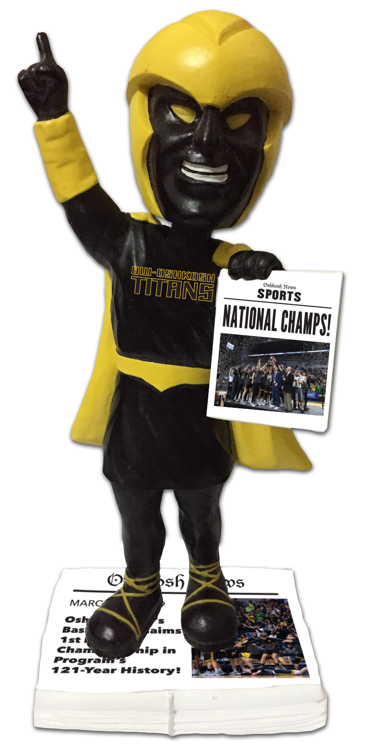 Oshkosh Titans 2019 Men's Basketball National Champions Bobblehead NCAA