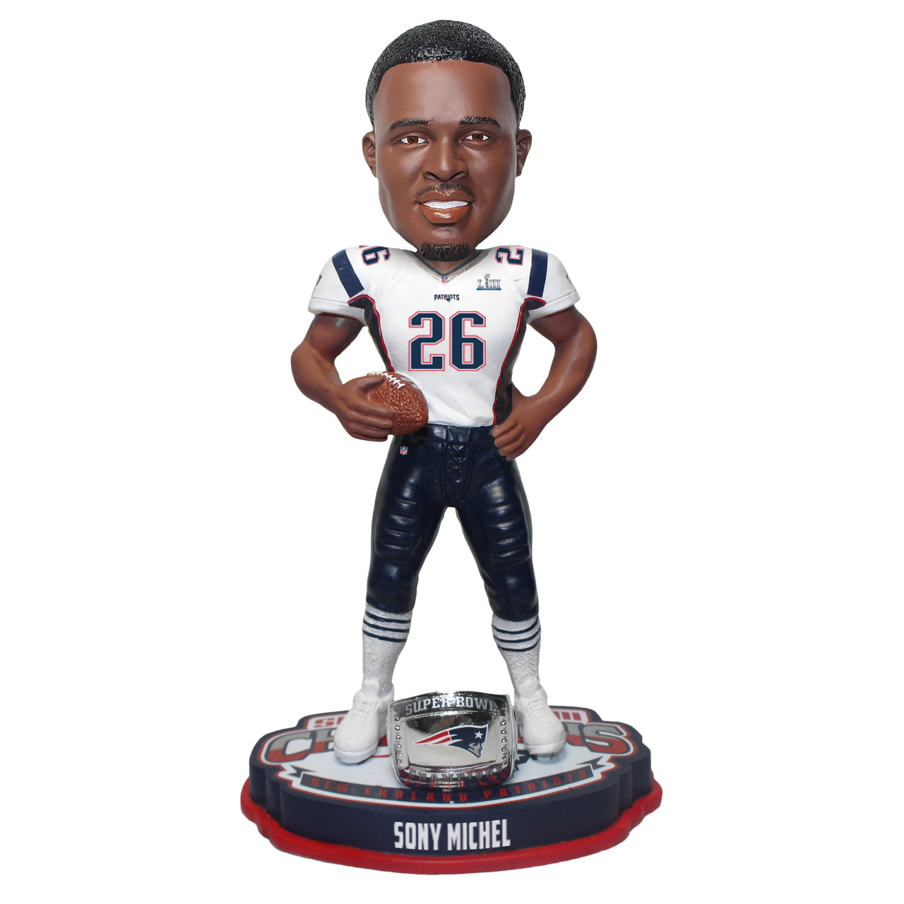 Sony Michel New England Patriots Super Bowl LIII Champions Bobblehead NFL