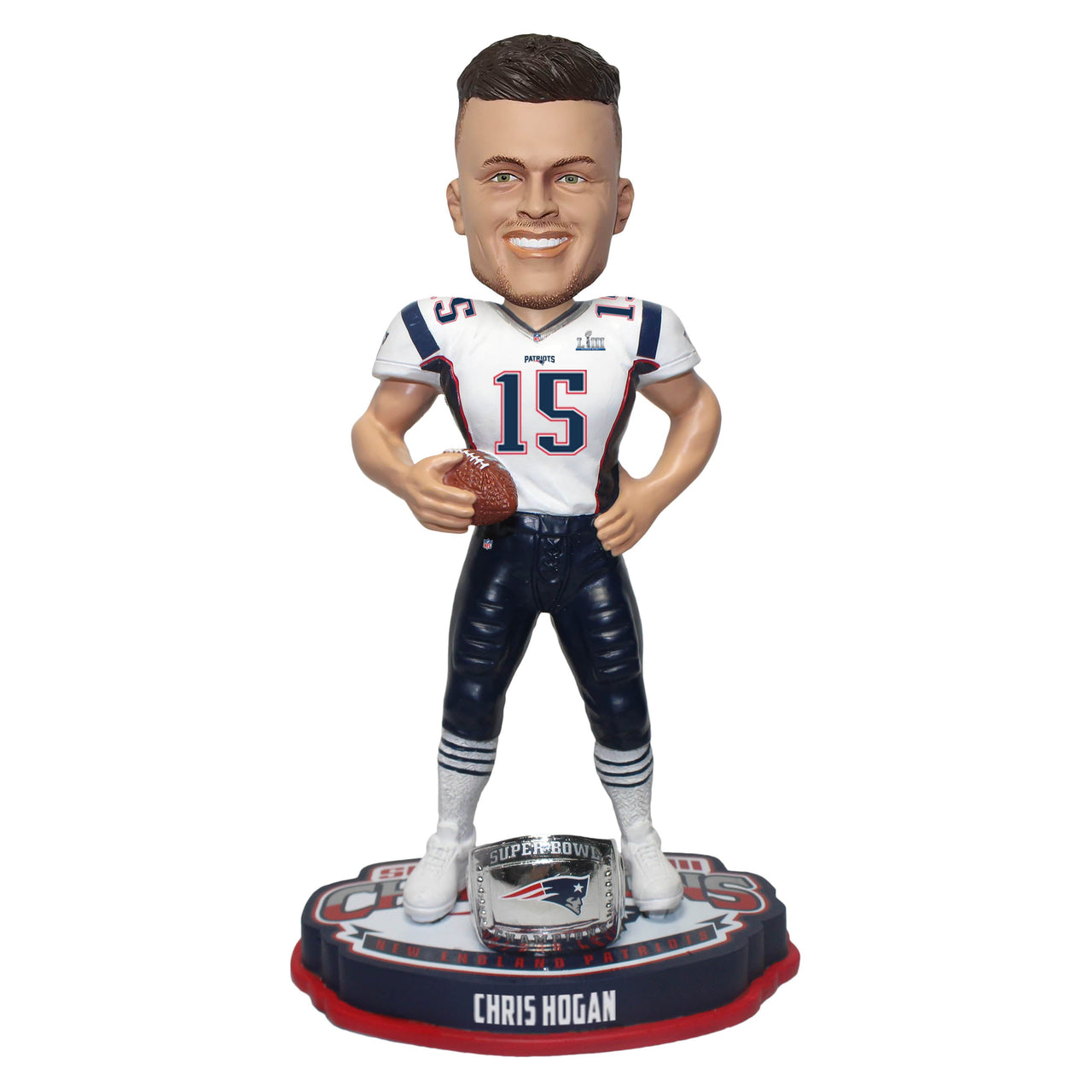 Chris Hogan New England Patriots Super Bowl LIII Champions Bobblehead NFL