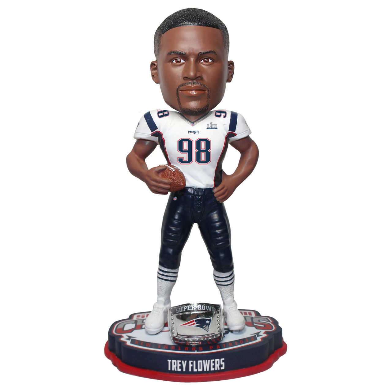 Trey Flowers New England Patriots Super Bowl LIII Champions Bobblehead NFL