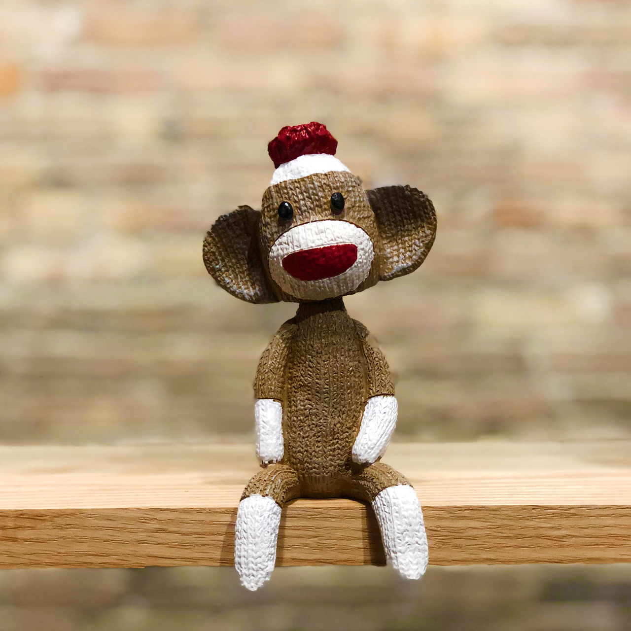 Sock Monkey Sitting Mantle Mates Bobblehead