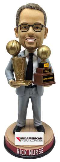 Thumbnail for Nick Nurse Iowa Energy Dual Championship Toronto Raptors Bobblehead NBA
