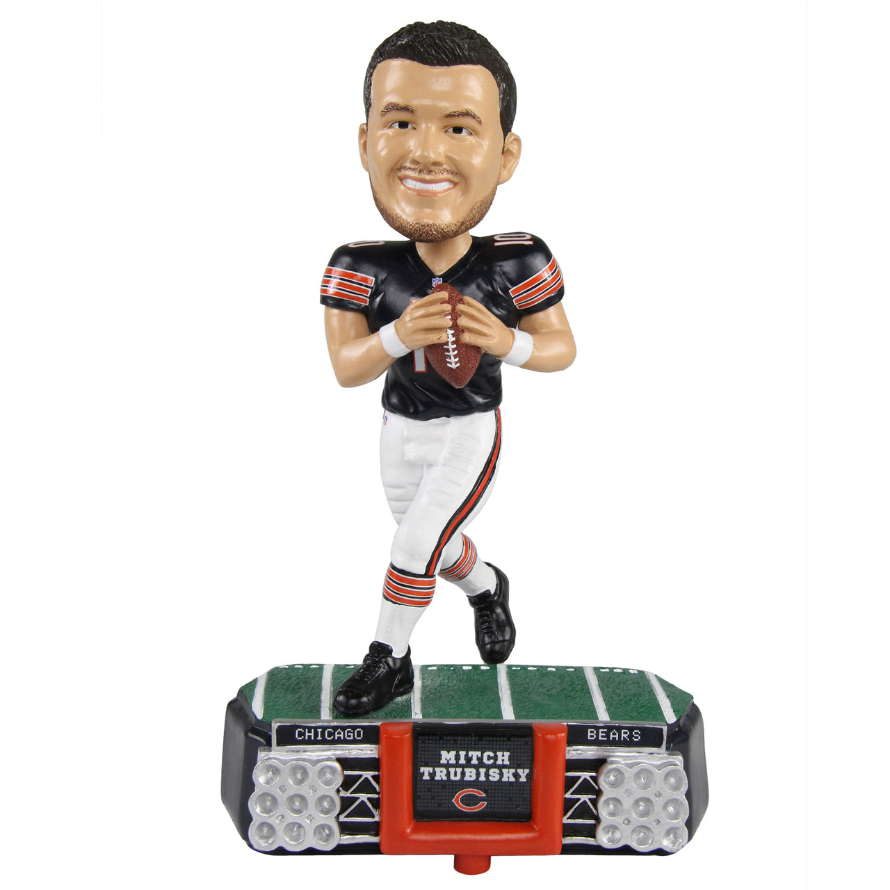 Mitch Trubisky Chicago Bears Stadium Lights Special Edition Bobblehead NFL