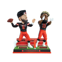 Thumbnail for Baker Mayfield & Odell Beckham Jr. Cleveland Browns Dual Passing Bobblehead NFL