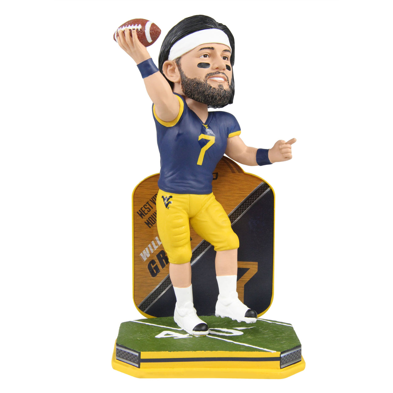 Will Grier West Virginia Name and Number Special Edition Bobblehead NCAA