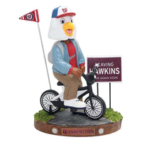 Thumbnail for Screech Washington Nationals Stranger Things Mascot on Bike Bobblehead MLB