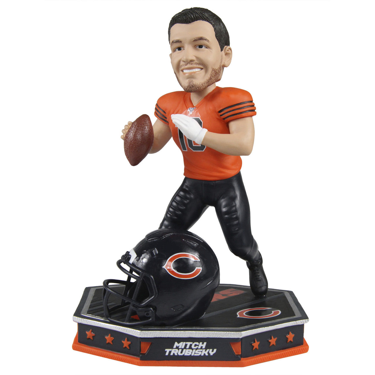 Mitchell Trubisky Chicago Bulls Retro 1935 Jersey Removable Helmet Bobblehead