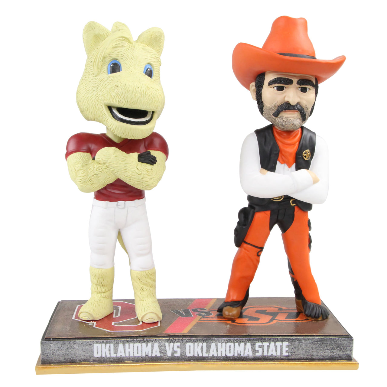 Boomer & Pistol Pete University of Oklahoma & Oklahoma State Rivalry Bobblehead
