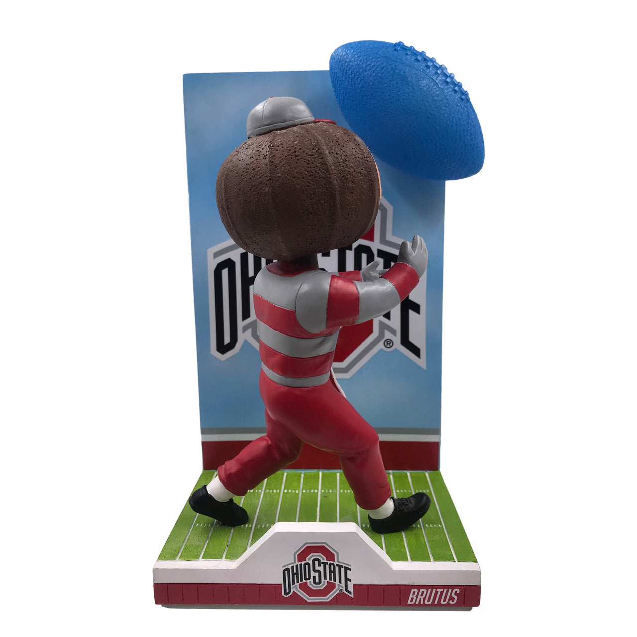 Brutus Buckeye Ohio State Buckeyes Light Up Back Plate Bobblehead NCAA College