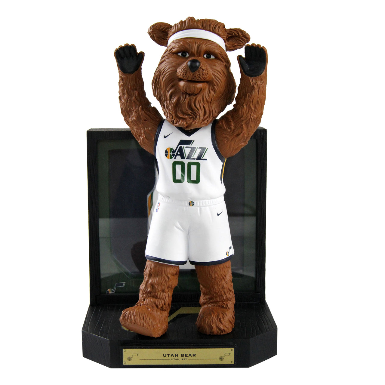 Jazz Bear Utah Jazz Framed Showcase Bobblehead NBA