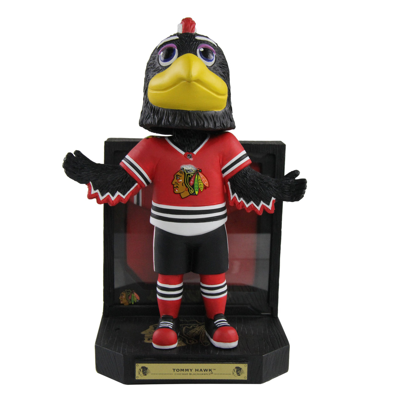 Tommy Hawk Chicago Blackhawks Framed Showcase Bobblehead NHL