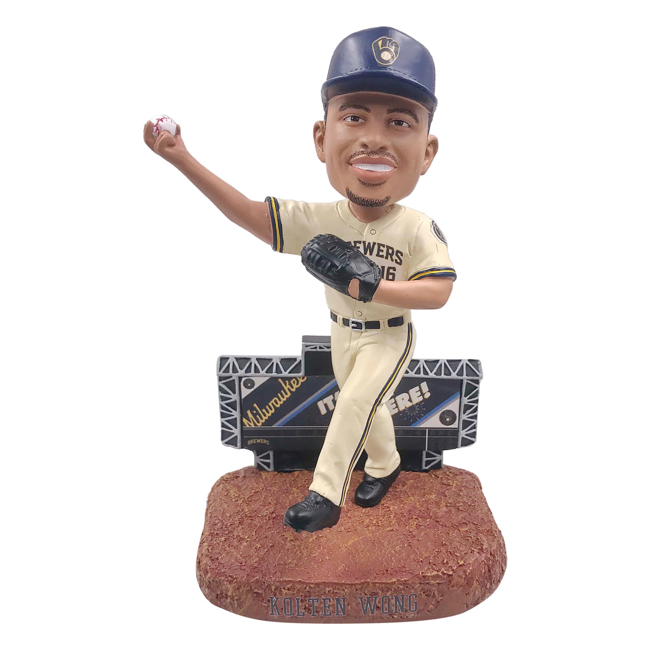 Kolten Wong Milwaukee Brewers Scoreboard Bobblehead MLB