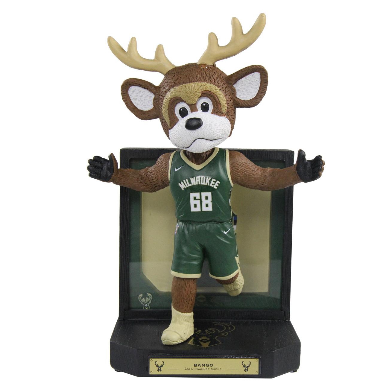 Bango Milwaukee Bucks Framed Showcase Bobblehead NBA